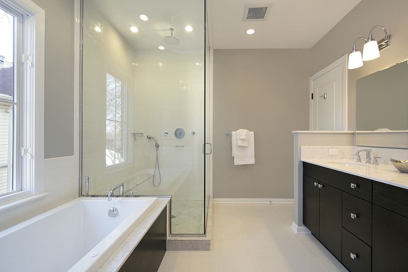 Elegant Bathroom with New Shower